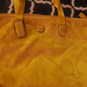Coach fabric tote